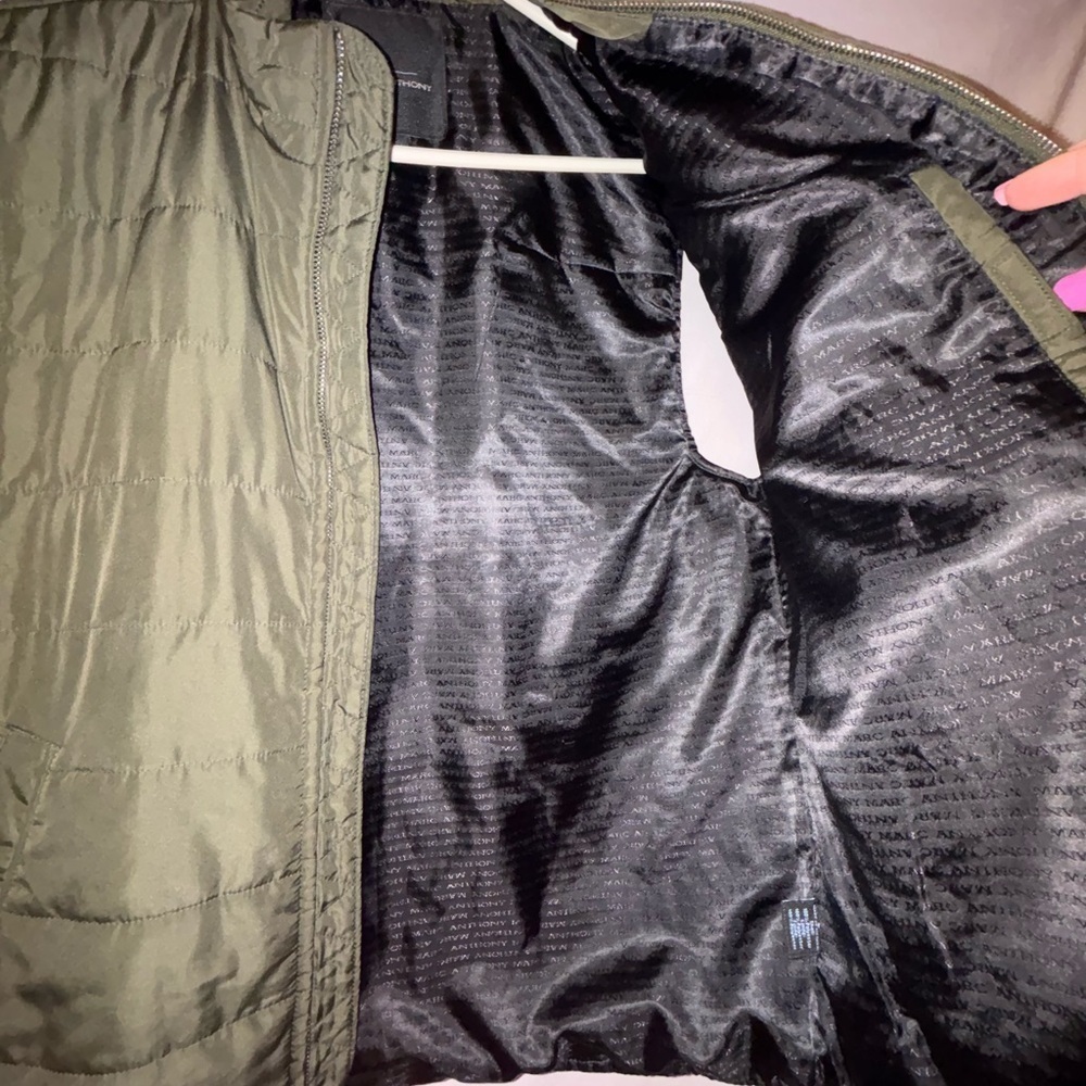 Marc Anthony Men's Olive Quilted Vest - Picture 4 of 11